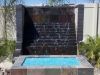 Fire Accent with fire glass ,Water accent with Slate and brick